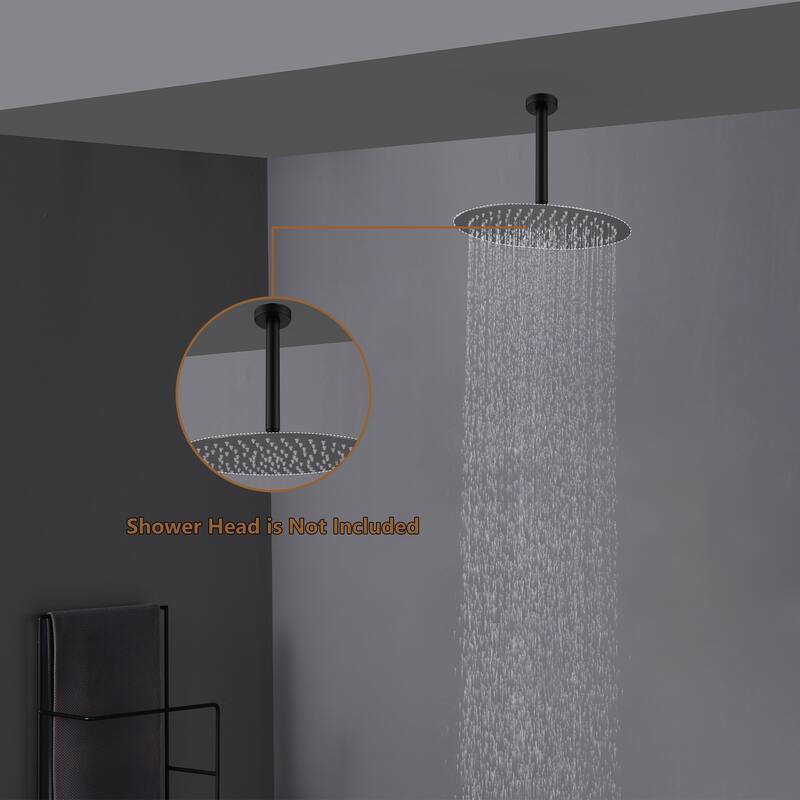 8 in. Round Ceiling Mount Standard Shower Arm and Flange
