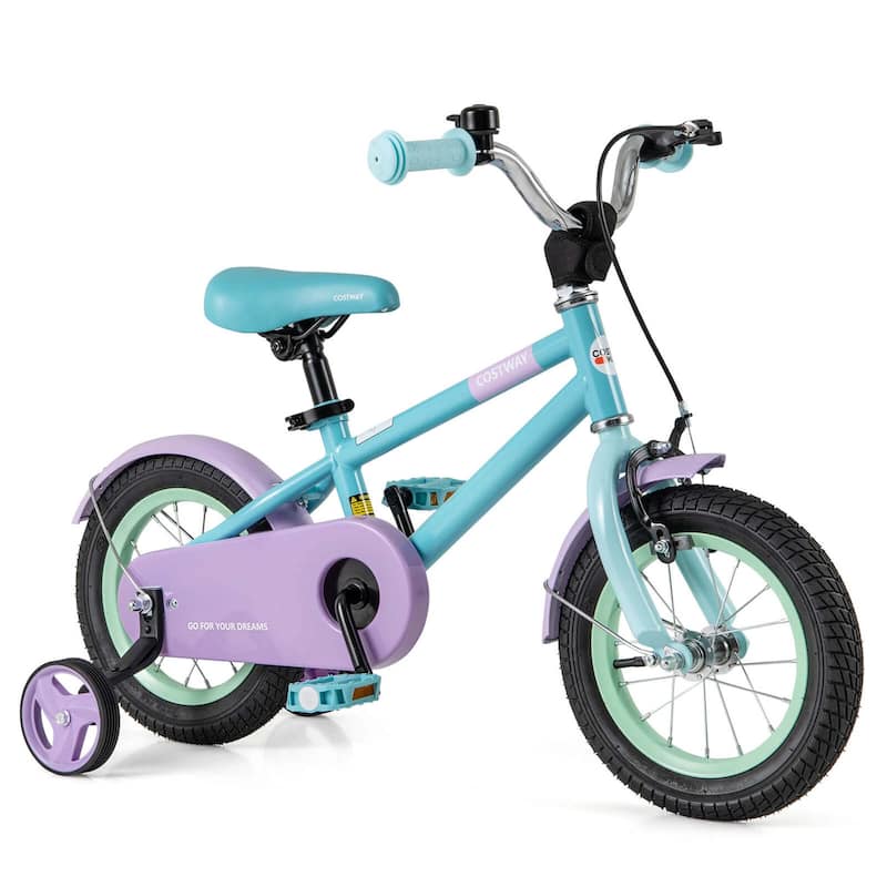 12/14/16/18 InchKids Bike Toddler Bikes w/Training Wheels - Turquoise - 12-inch