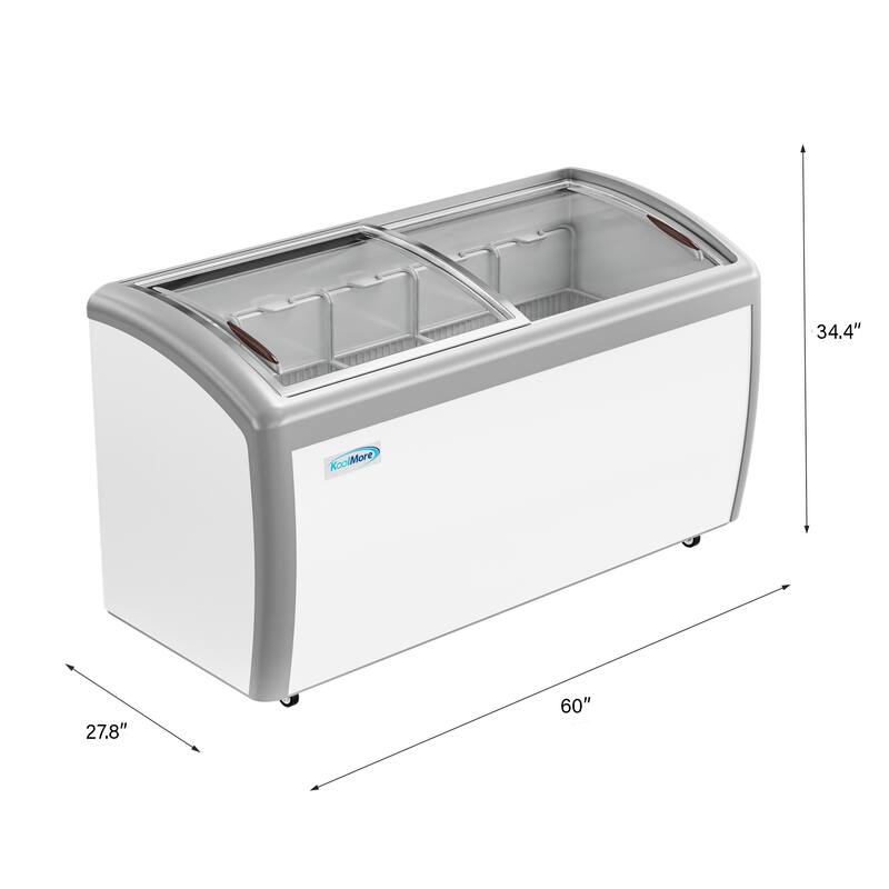 16 cu. ft. Manual Defrost Commercial Ice Cream Chest Freezer in White