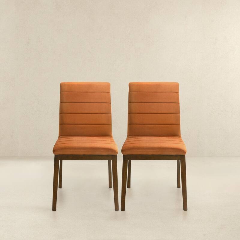 Dining Chair (Set Of 2) - Brown,Burnt Orange