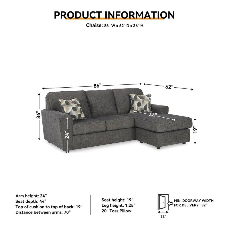 Signature Design by Ashley Cascilla Reversible Sofa Chaise