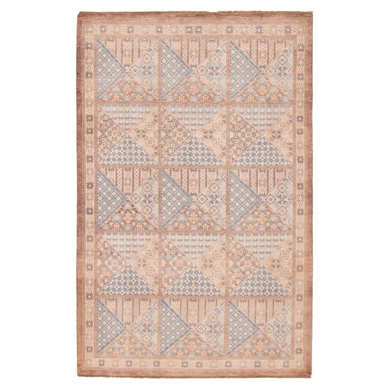 ECARPETGALLERY Hand-knotted Peshawar Finest Brown Wool Rug - 3'11 x 6'0 - Brown - 3'11 x 6'0