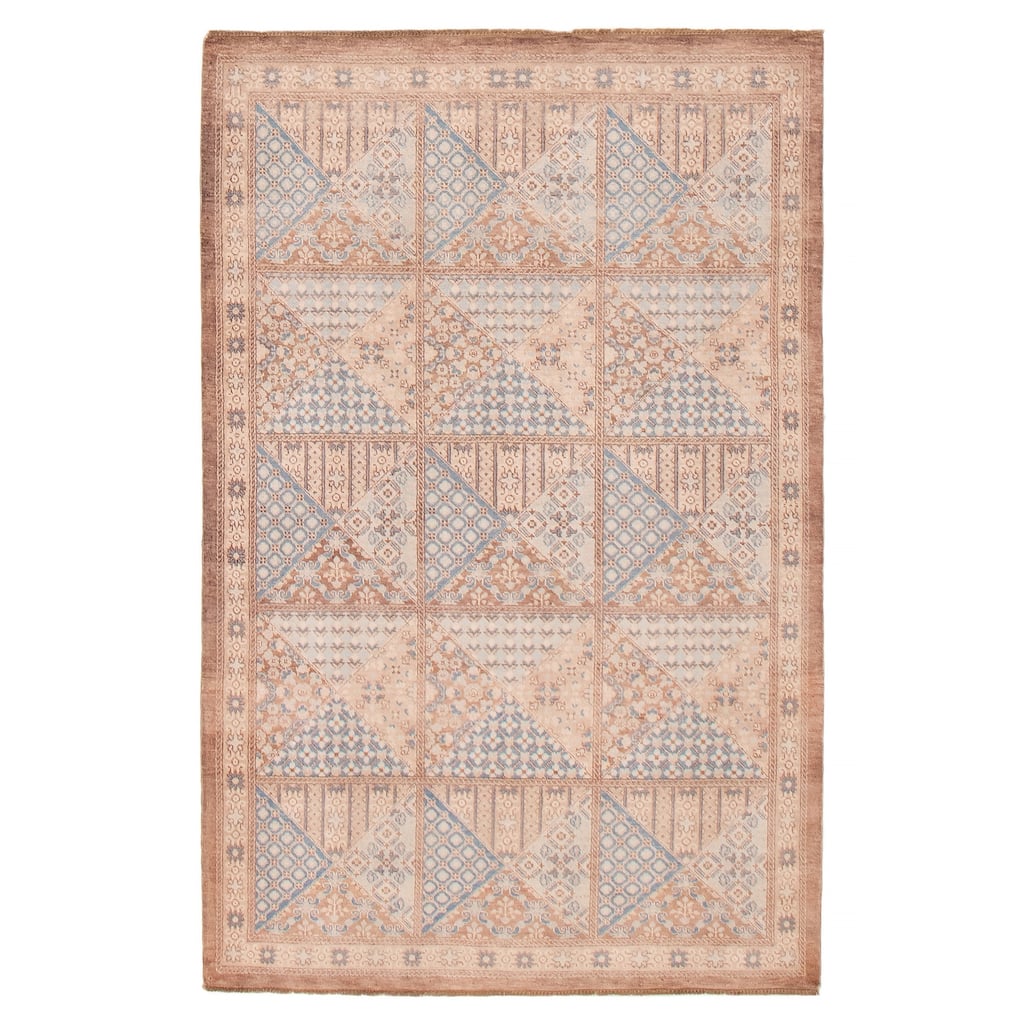 ECARPETGALLERY Hand-knotted Peshawar Finest Brown Wool Rug - 3'11 x 6'0