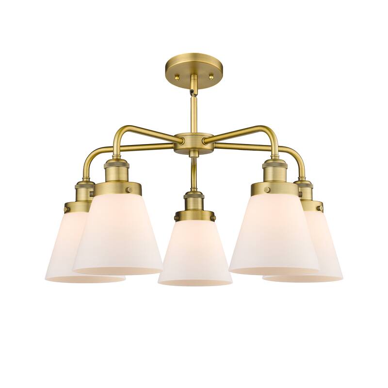 Innovations Lighting Cone - 5 Light 24" Stem Hung Chandelier