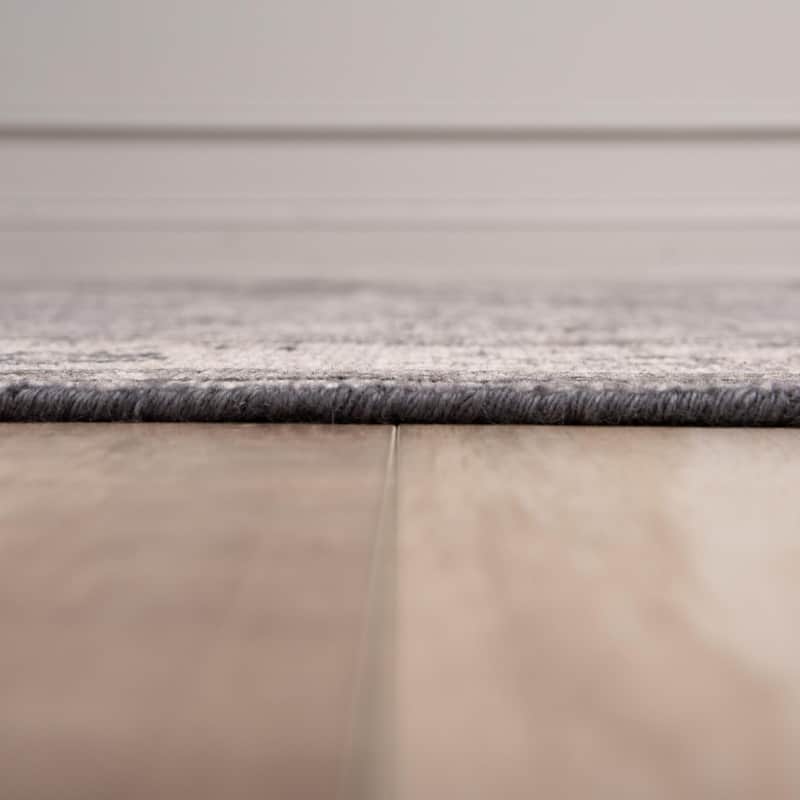 Alora Decor Antique Hand-Knotted Gray and Beige Medallion Rug