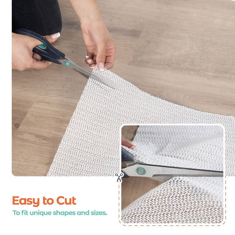 Non Slip Rug Pad for Hardwood Floors - Beige