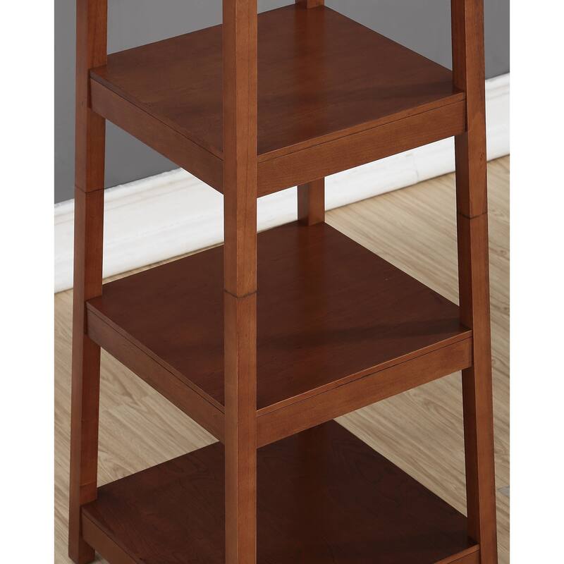 Roundhill Furniture Vassen 3-tier Storage Shelf Standing Coat Rack