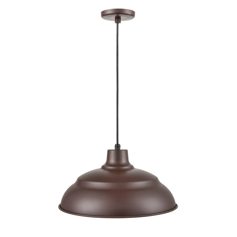 Millennium Lighting R Series 17" Metal Cord Hung Warehouse LED Indoor Outdoor Pendant Light