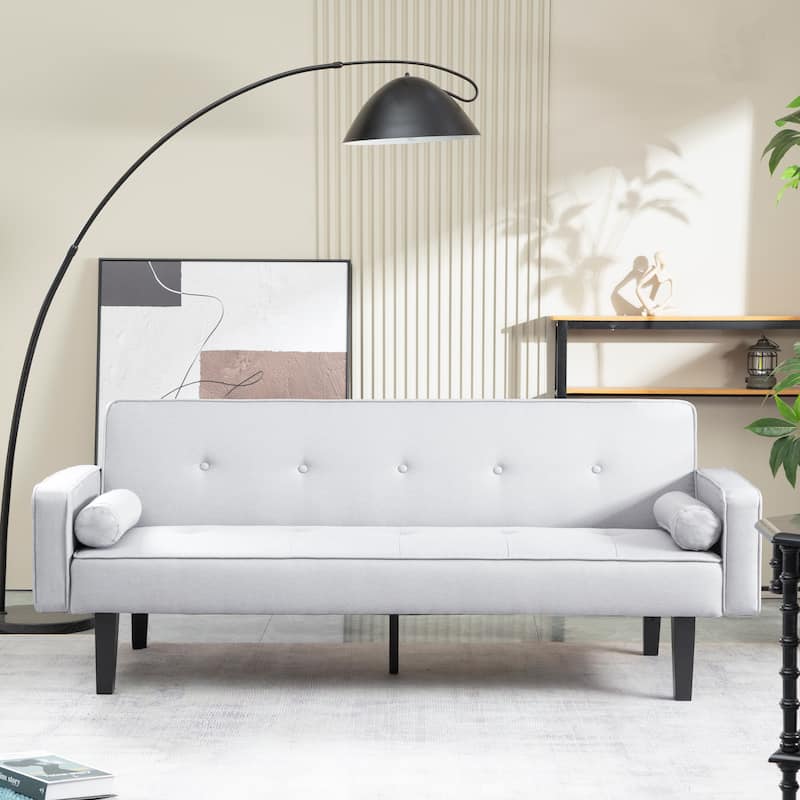 Futon Sofa Bed Convertible Couch Bed with Armrests