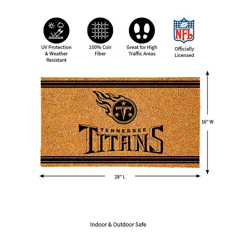 Tennessee Titans Monochrome Indoor/Outdoor Coir Door Mat