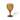Vintage Glass Goblet - 3.5"L x 3.5"W x 7"H
