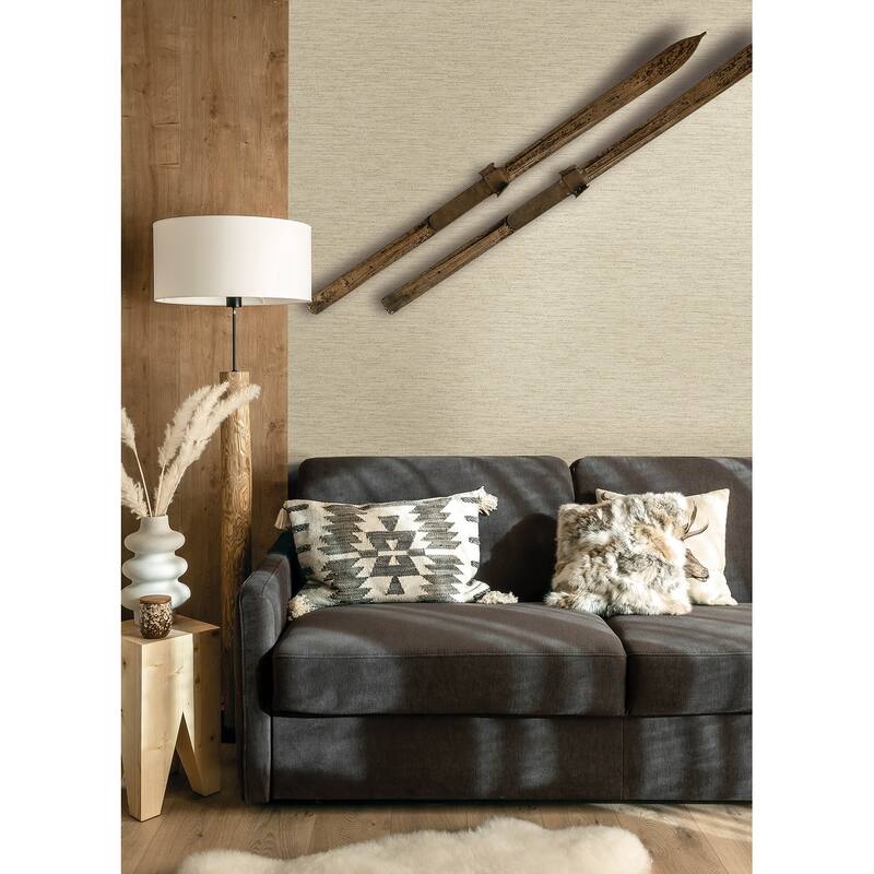 Wool Texture Beige Wallpaper