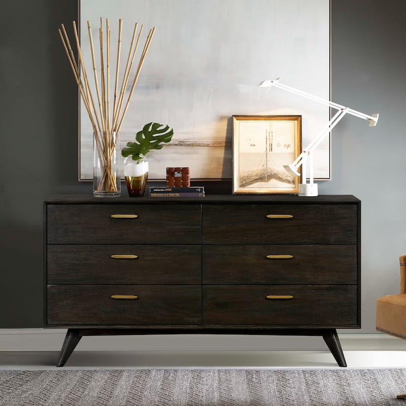Carson Carrington Junsternas Mid-century 6-drawer Dresser - Brown
