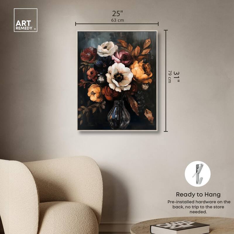 Velvet Night Bloom I Canvas by Art Remedy