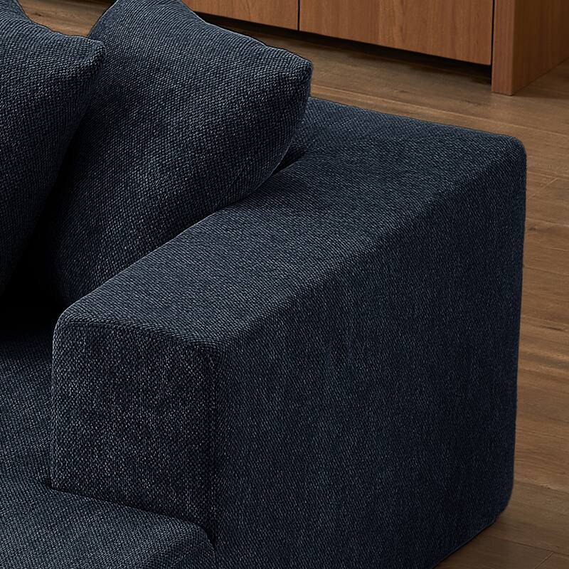 2-Seater Chenille Sofa with Chaise, Comfortable and Versatile for Living Room or Office