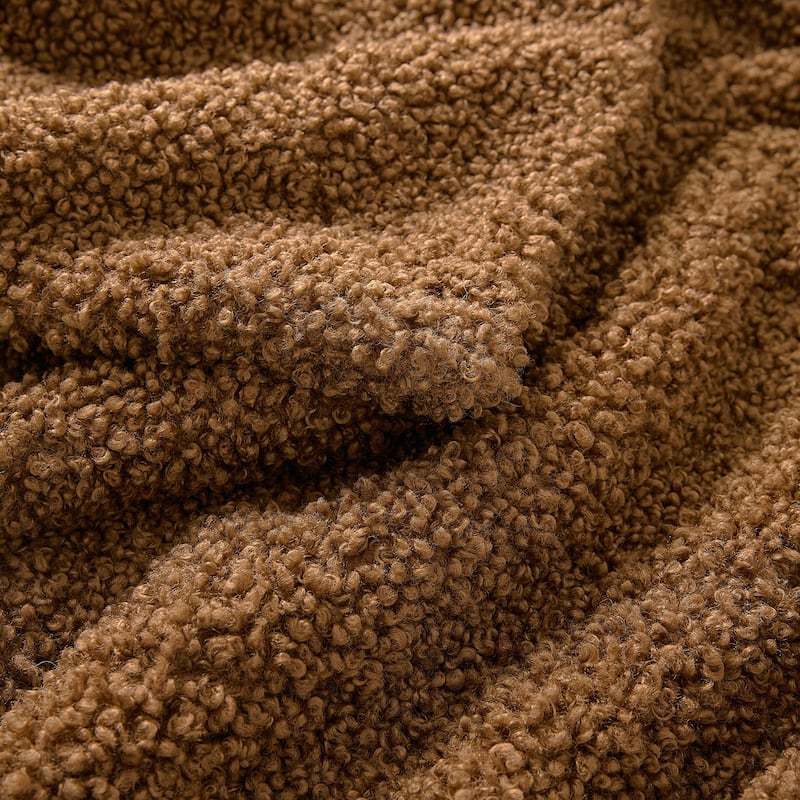 HiEnd Accents Teddy Textured Boucle Plush Throw Blanket