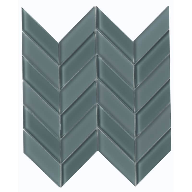 Emser Tile Edge - 12" x 12" Parallelogram Chevron Mosaic Wall Tile -