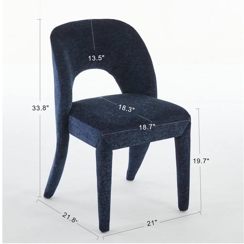 GDFStudio - Marlowe Contemporary Chenille Dining Chair Set
