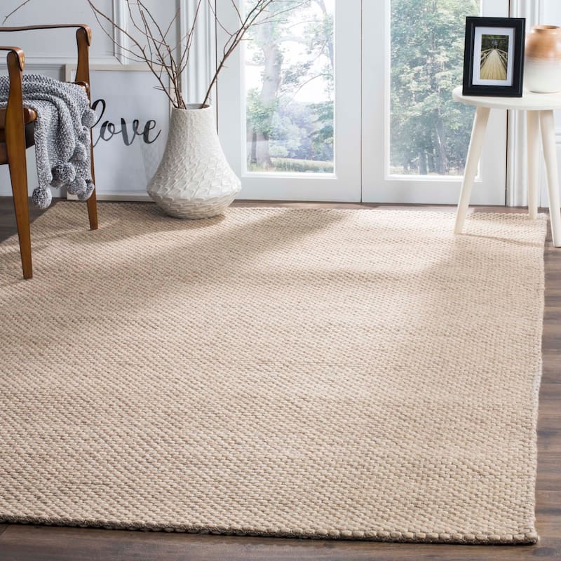 SAFAVIEH Handmade Natura Refiqe Wool Rug - 5' x 8' - Beige - Rectangle
