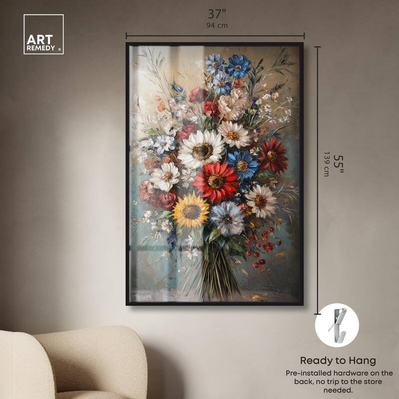 Symphony of Flowers I Shadowbox by Art Remedy