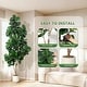 preview thumbnail 43 of 42, Artificial Fiddle Leaf Fig Tree with 48 Leaves in White Planter Pot, Faux Ficus Lyrata Plant for Home or Office Decor