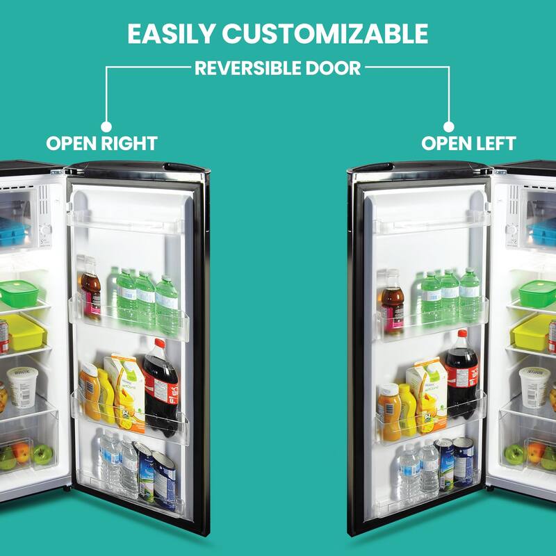 Koolatron Stainless Steel Compact Fridge w/ Freezer, 6.2 cu ft (176L)