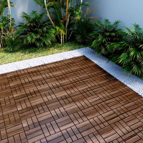 12x12 inch Wooden Deck Ceramic Tiles- 10 pieces