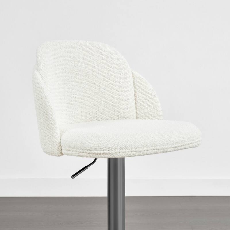 Spruce & Spring Joseph Modern Adjustable Swivel Counter Bar Stools with Back and Arched Footrest