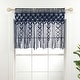 preview thumbnail 38 of 41, Lush Decor Boho Macrame Textured Cotton Valance/Kitchen Curtain/Wall Decor Navy - 30" x 40"