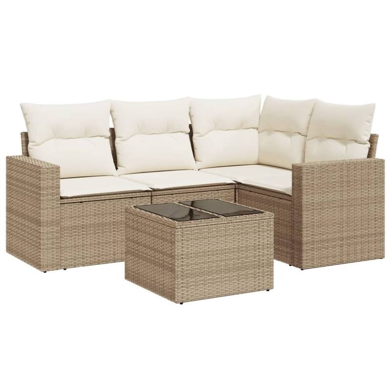 vidaXL Garden Sofa Set Beige - 71.9 x 50.2 x 27.2