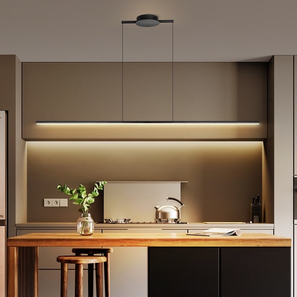 OYIPRO Kitchen Island Pendant Lighting Integrated LED Linear Light Fixture