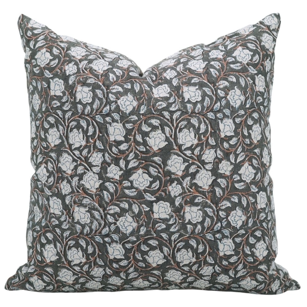 Fabdivine Black Soft Bohemian Handmade Block Print Office Accent Pillow Cover