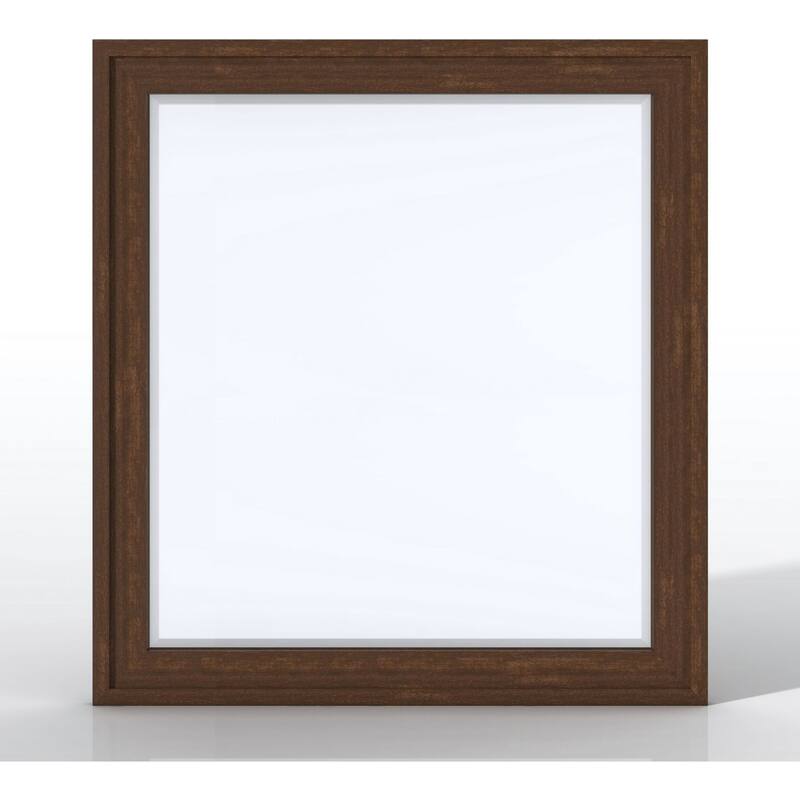 James Martin Vanities Addison 39" x 36" Framed Bathroom Mirror - Mid Century Acacia