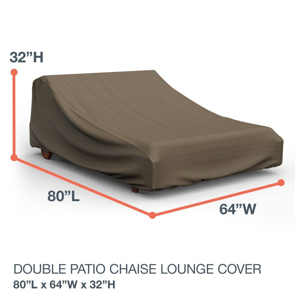 Budge StormBlock™ Hillside Black and Tan Patio Chaise Lounge Cover Multiple Sizes