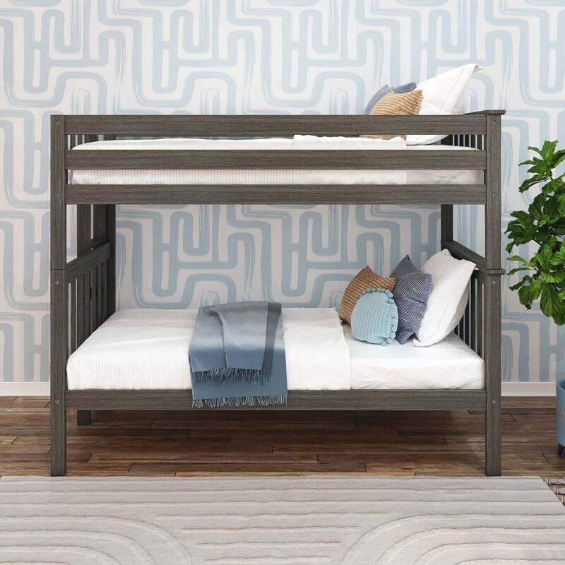 Max and Lily Twin over Twin Bunk Bed with Ladder on End