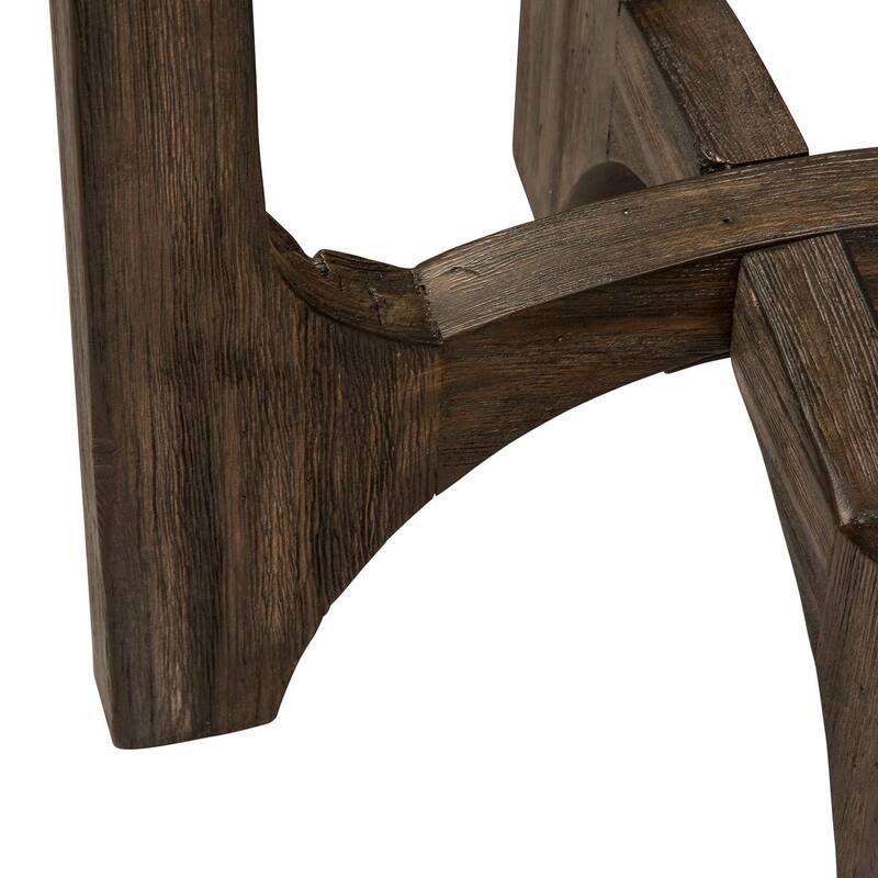 Cascade Rustic Brown Chair Side Table
