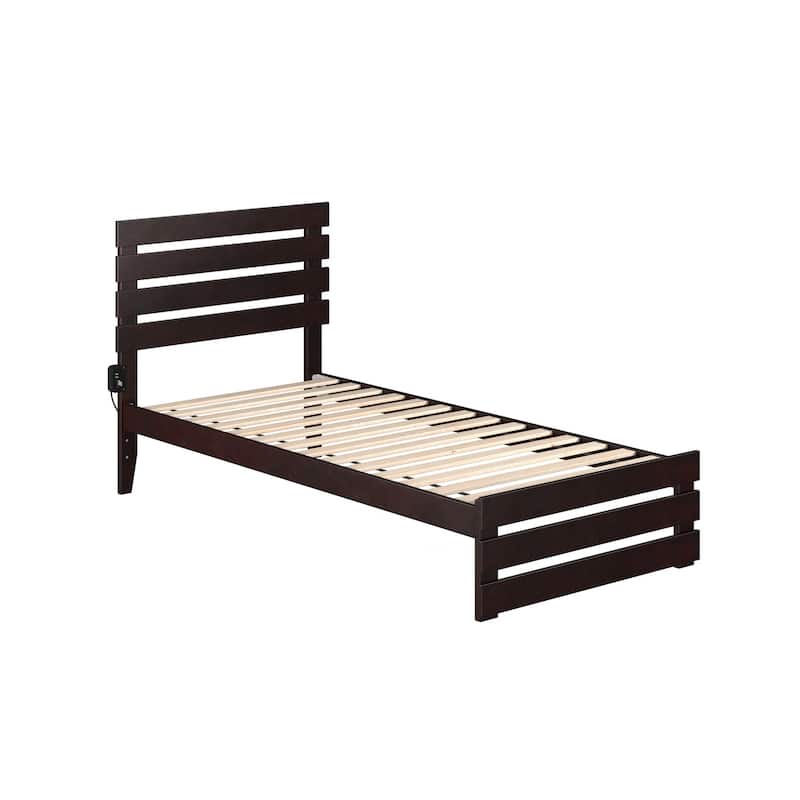 Oxford Twin Extra Long Bed with Footboard in Espresso