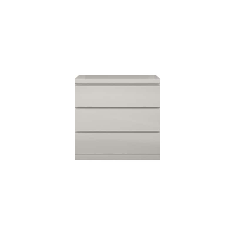 Farmhouse Dresser Single Drawer, Light Grey High Gloss Finish, Full Extension Runners