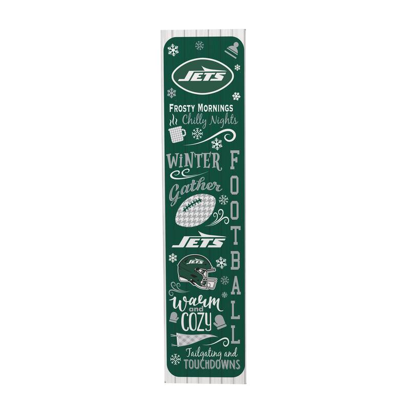 47" Double Sided Seasonal Porch Leaner, New York Jets - 47" x 11.25"