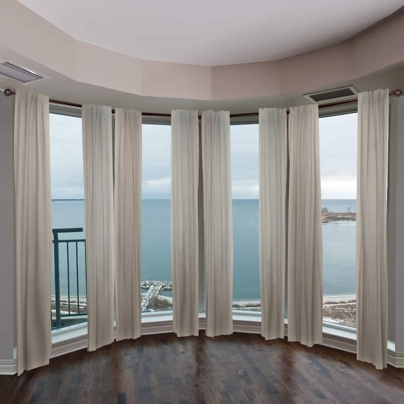 InStyleDesign 13/16" Finley 4-Sided Bay Window Curtain Rod (18-28 inch each side)