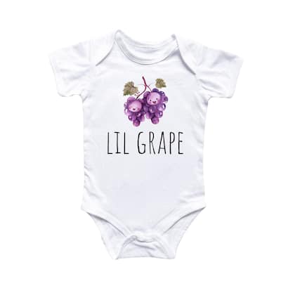 Little Grape Wine - Baby Boy Girl Clothes Infant Bodysuit Funny Cute Newborn