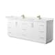 Option White / White Quartz Top / Satin Bronze Hardware