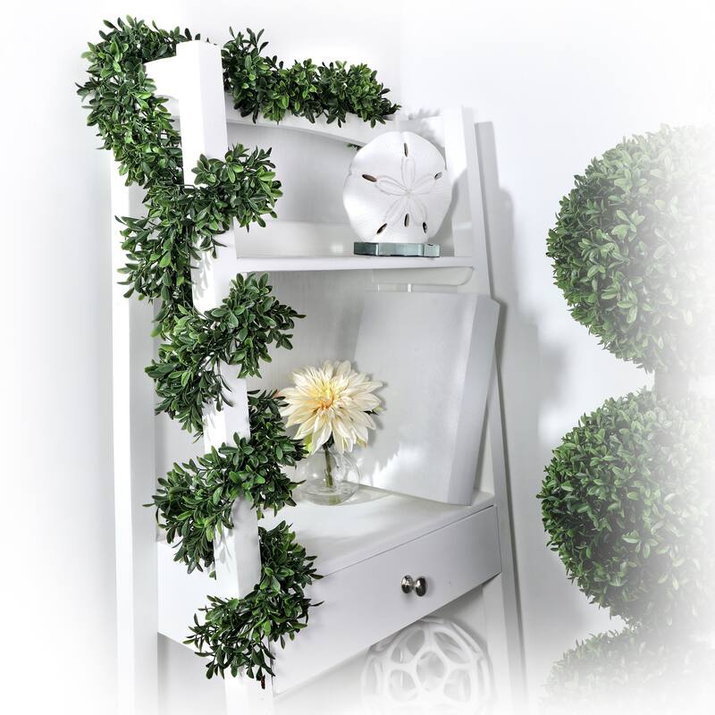 Plastic American Boxwood Garland 6', Uv Rated