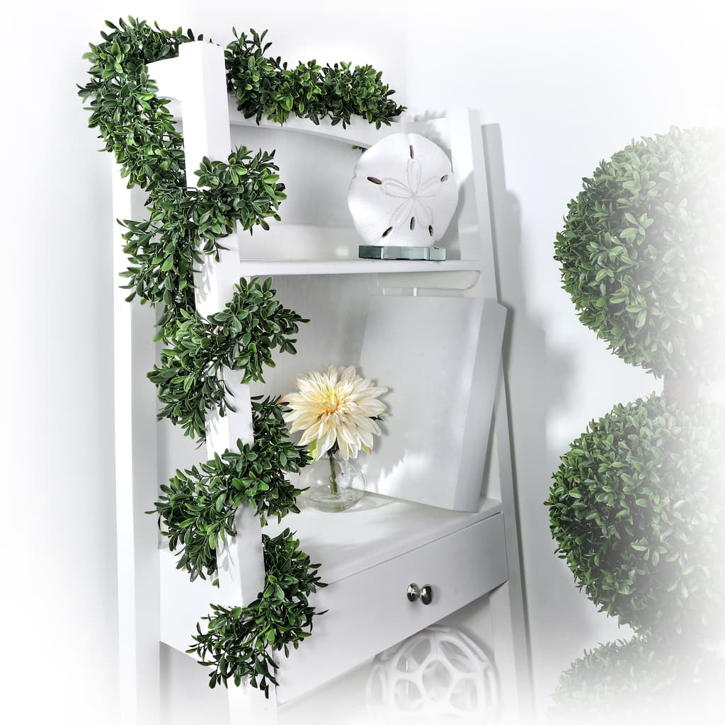 Plastic American Boxwood Garland 6', Uv Rated