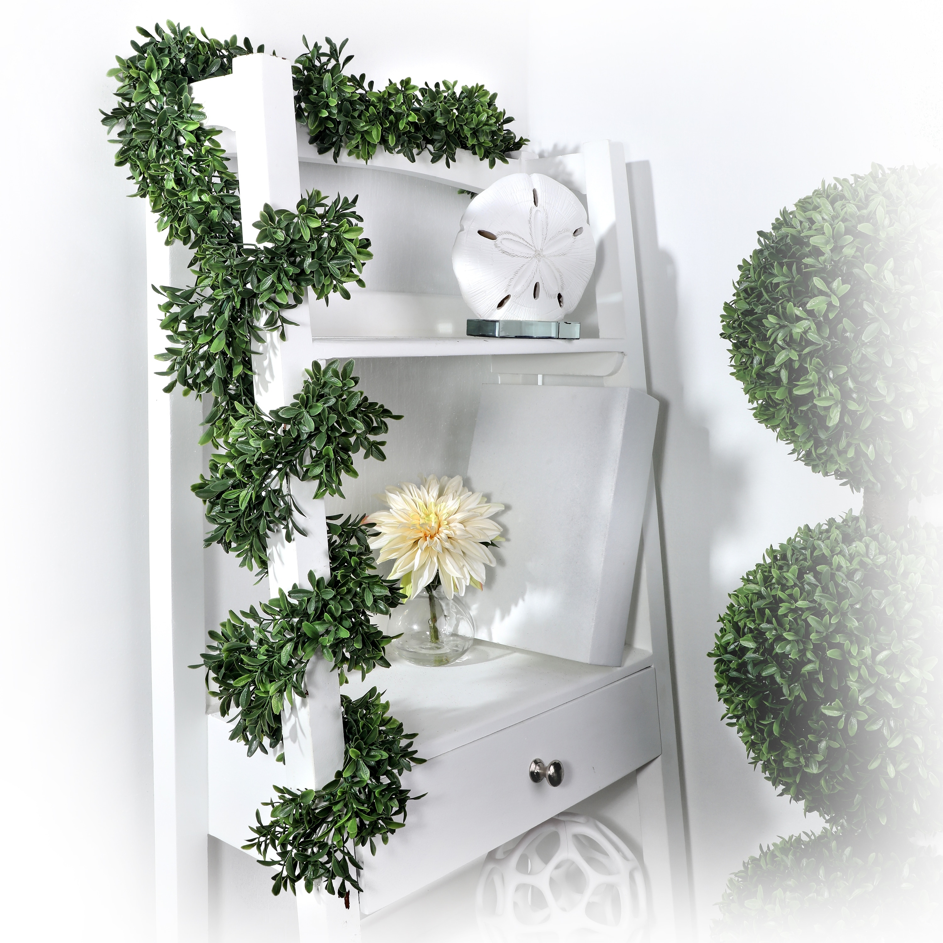Plastic American Boxwood Garland 6', Uv Rated