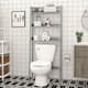 UTEX 3-Shelf Bathroom Organizer Over The Toilet, Bathroom Spacesaver,Collection Spacesaver - Grey