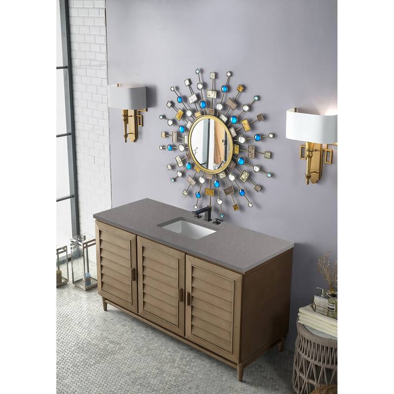 James Martin Vanities Portland 60" Single Vanity, Whitewashed Walnut