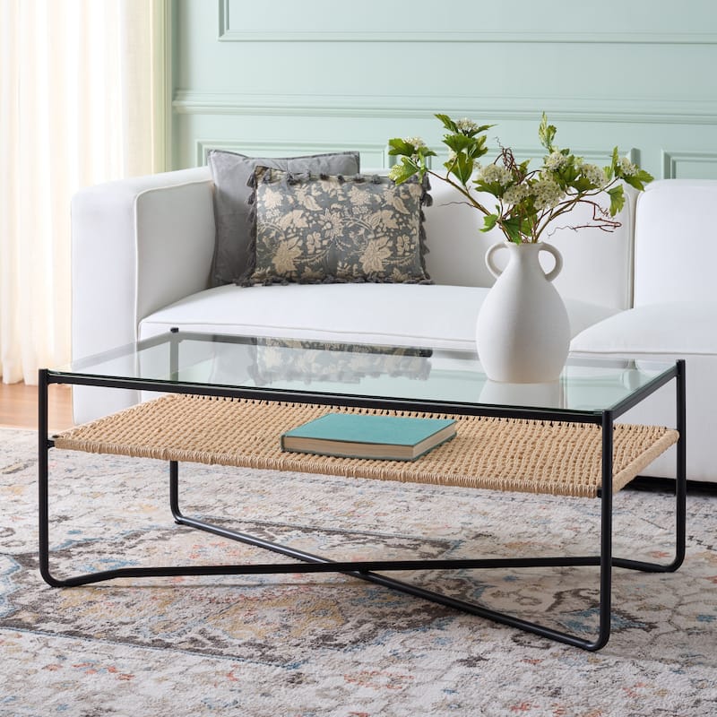 SAFAVIEH Home Omaka 1-Shelf Coffee Table - 47"W x 24"D x 18"H
