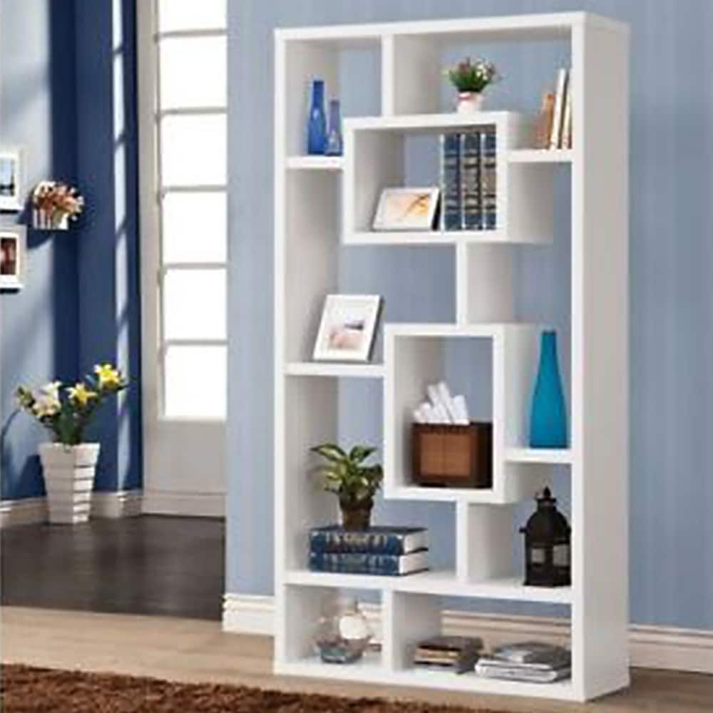 10 Shelves Bookcase Sturdy Storage White 52 x 63 On Sale Bed