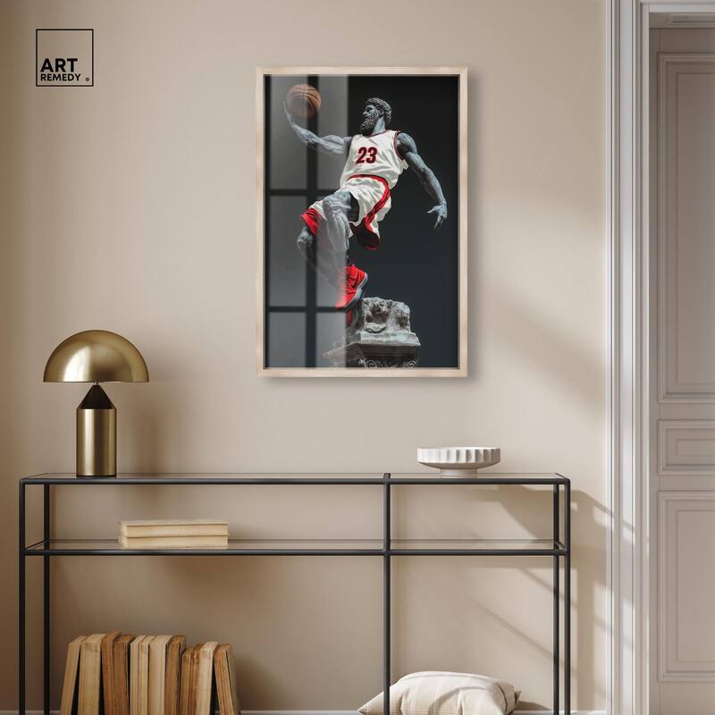 Basketball White Uniform Shadowbox by Art Remedy